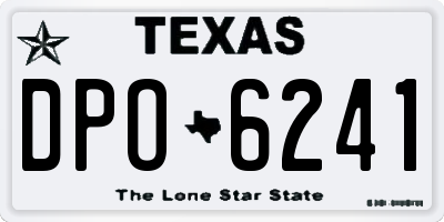 TX license plate DPO6241