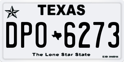 TX license plate DPO6273