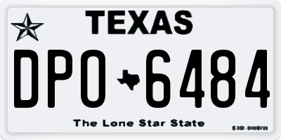 TX license plate DPO6484