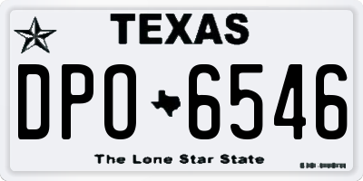 TX license plate DPO6546