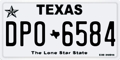 TX license plate DPO6584