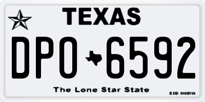 TX license plate DPO6592