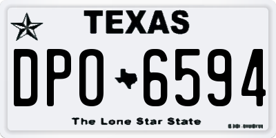 TX license plate DPO6594