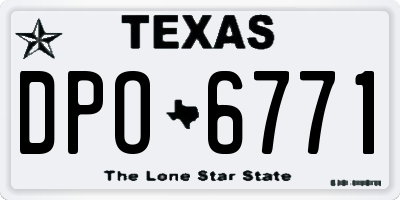 TX license plate DPO6771