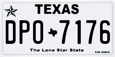 TX license plate DPO7176