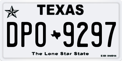 TX license plate DPO9297