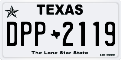 TX license plate DPP2119