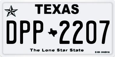 TX license plate DPP2207