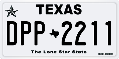 TX license plate DPP2211