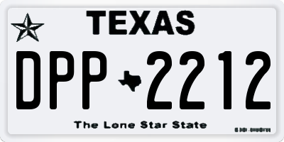 TX license plate DPP2212