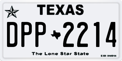 TX license plate DPP2214