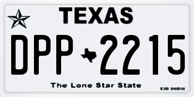 TX license plate DPP2215