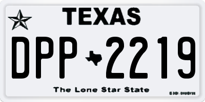 TX license plate DPP2219