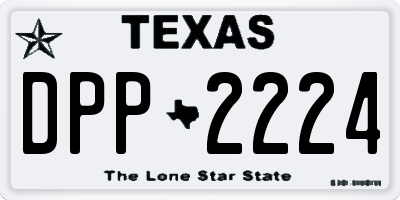 TX license plate DPP2224