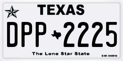 TX license plate DPP2225