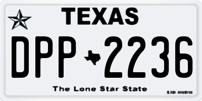 TX license plate DPP2236