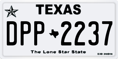 TX license plate DPP2237