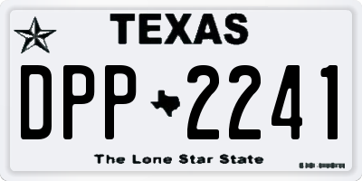 TX license plate DPP2241