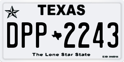 TX license plate DPP2243