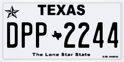 TX license plate DPP2244