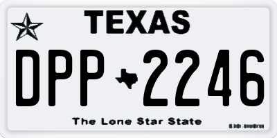 TX license plate DPP2246