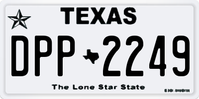 TX license plate DPP2249