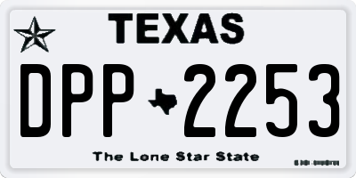 TX license plate DPP2253