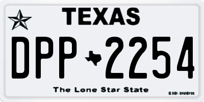 TX license plate DPP2254