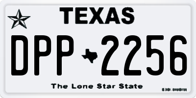 TX license plate DPP2256