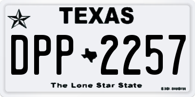 TX license plate DPP2257