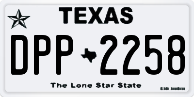 TX license plate DPP2258