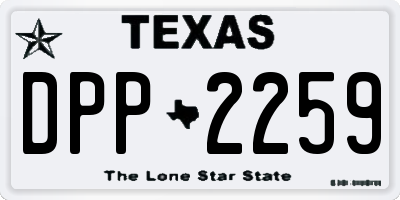 TX license plate DPP2259