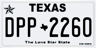 TX license plate DPP2260