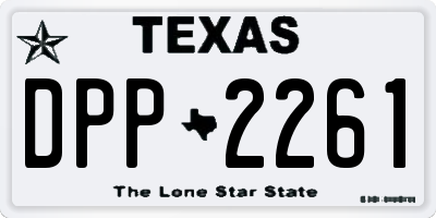 TX license plate DPP2261