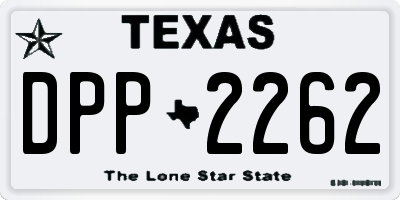 TX license plate DPP2262