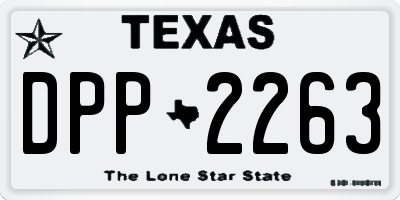 TX license plate DPP2263