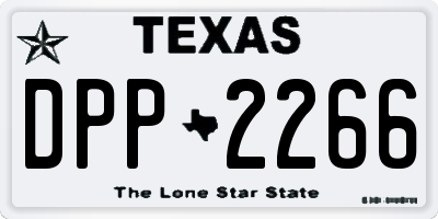 TX license plate DPP2266