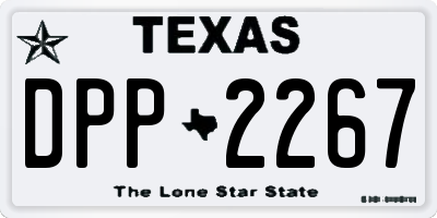 TX license plate DPP2267