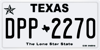 TX license plate DPP2270