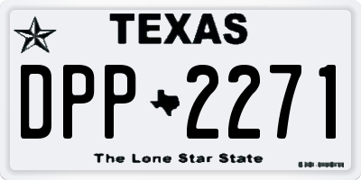 TX license plate DPP2271