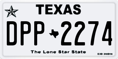 TX license plate DPP2274