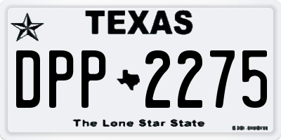 TX license plate DPP2275