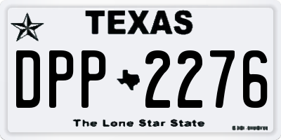 TX license plate DPP2276