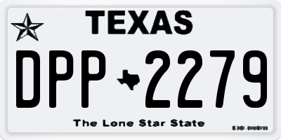 TX license plate DPP2279