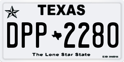 TX license plate DPP2280