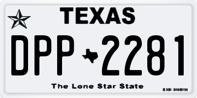 TX license plate DPP2281