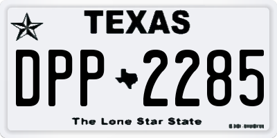 TX license plate DPP2285