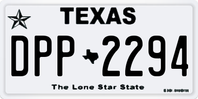 TX license plate DPP2294