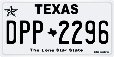 TX license plate DPP2296