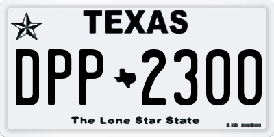 TX license plate DPP2300